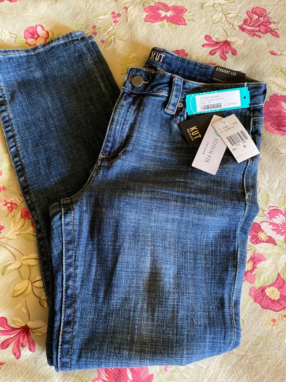 Kut From The Kloth Jeans Women Size 30 Dark Blue Stevie Straight Leg Denim NEW